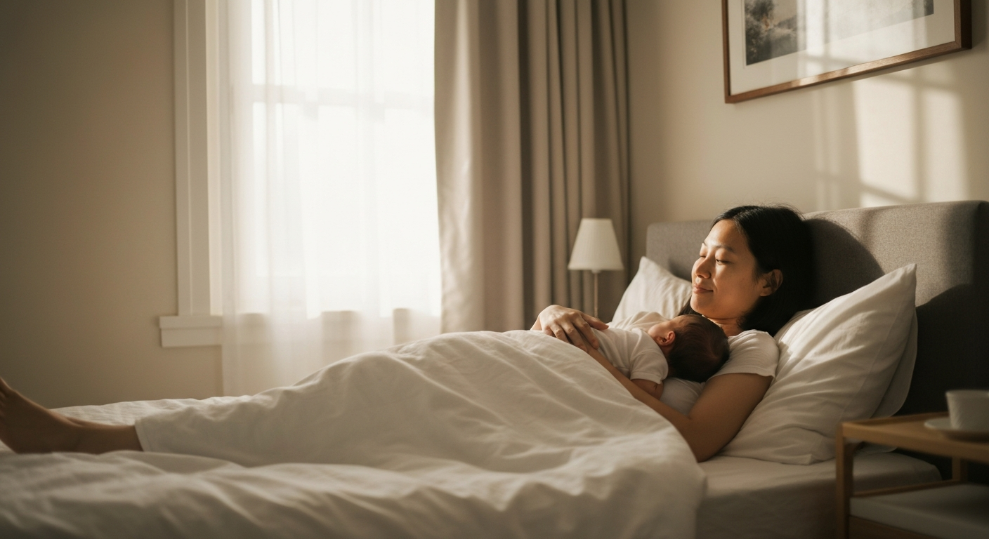 การปฏิบัติตัวหลังคลอดเพื่อการให้นมแม่