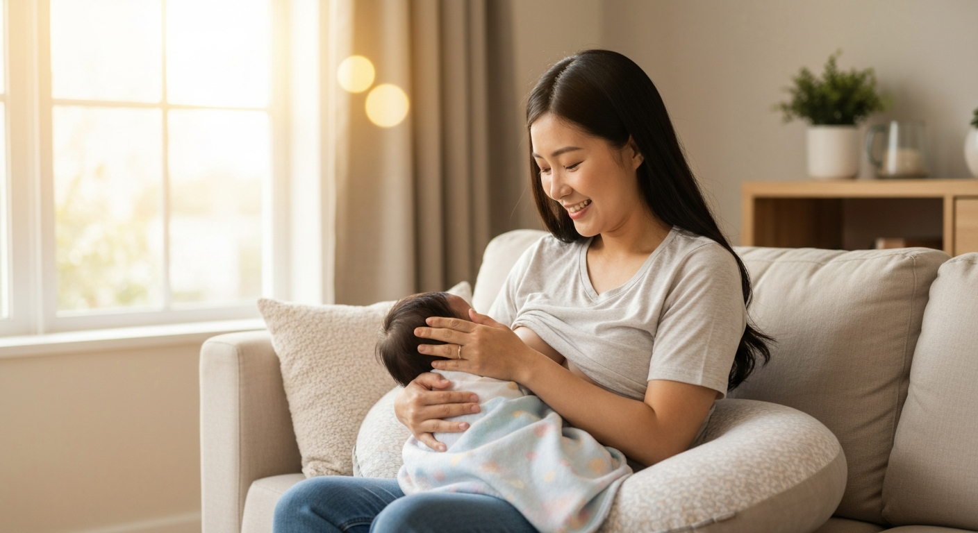 ท่าให้นมแม่ที่ถูกต้องสำหรับคุณแม่มือใหม่